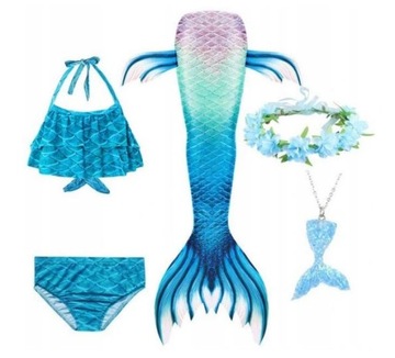 STRÓJ KĄPIELOWY BIKINI OGON SYRENY ARIEL SYRENKA