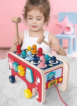 ДЕРЕВЯННЫЙ УЧЕБНЫЙ КУБ, СЛОН, ПУАНСОН, ПУЛЛЕР