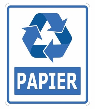 NAKLEJKA NA KOSZ SEGREGACJA PAPIER 9,5x11,5cm
