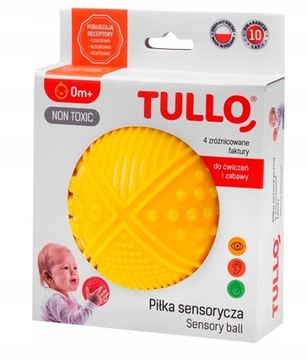TULLO DUŻA PIŁKA SENSORYCZNA 4 FAKTURY 10cm