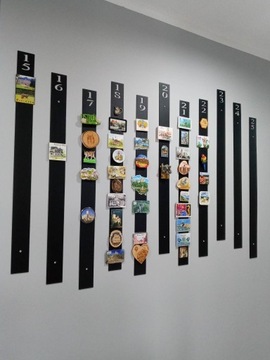 Metalowa tablica magnesy prostokąt MAGNETYCZNA 80x4