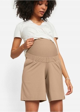 48 Bonprix _SM BEŻOWE SZORTY CIĄŻOWE