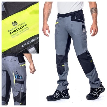 ELASTYCZNE męskie spodnie robocze do pasa FIT ARDON 4Xstretch H6095 r.50
