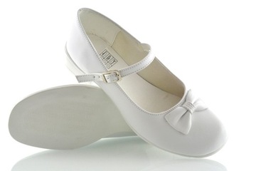 POLSKIE BIAŁE BALERINKI BUCIKI KOMUNIJNE r32