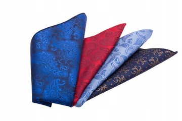 Нагрудный платок василькового цвета со вставкой из носового платка