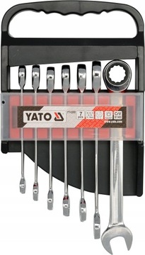 YATO ZESTAW KLUCZE PŁASKIE Z GRZECHOTKĄ 7 SZTUK YT-0208 10-19mm