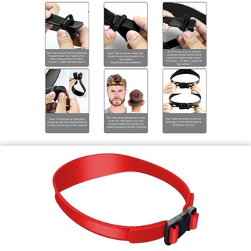 Изогнутая повязка на голову для стрижки Haircut Portable, красный силикон