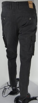 Spodnie Bojówki Rozciągliwe CIEMNO-SZARE r33 92-94cm Są Różne rozmiary