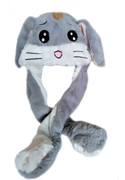 ШАПКА С ПОДВИЖНЫМИ УШАМИ КРОЛИК КОШКА ПАНДА ХИТ!