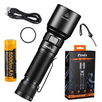 FENIX LATARKA DIODOWA C7 TAKTYCZNA IP68 LED 5000 mAh 470m USB-C 3000lm