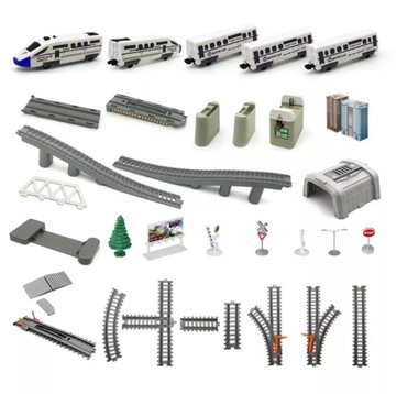 ЭЛЕКТРОПОЕЗД ПОЕЗД ЛОКОМОТИВ БОЛЬШИЕ ПУТЕВЫЕ ЗДАНИЯ ЗНАКИ МОСТ 9м