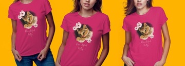 KOSZULKA DAMSKA KOBIECA T-SHIRT KOT KOTKI KITTY 2XL PREZENT JAKOŚĆ