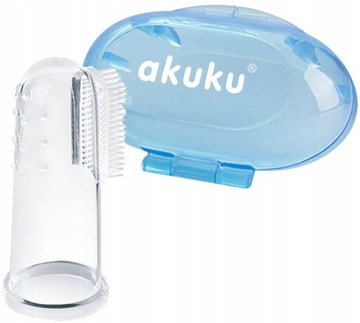 AKUKU SZCZOTECZKA DO MASAŻU DZIĄSEŁ I ZĘBÓW + ETUI