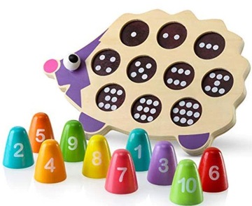 ЗАГАДКА «ДЕРЕВЯННЫЙ ЕЖИК МОНТЕССОРИ» ОБУЧАЮЩИЕ ЦИФРЫ