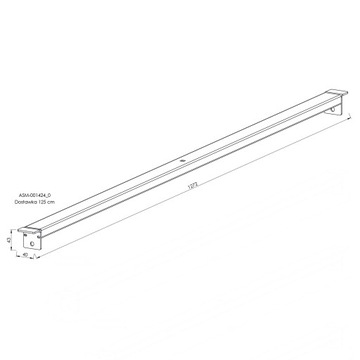DOSTAWKA 125 CM DO REGAŁÓW SKLEPOWYCH | MARBO