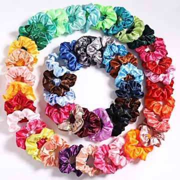 Gumka do Włosów Scrunchies - Satyna- Różne Kolory
