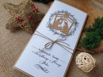 Kartki świąteczne ręcznie robione z logo DL