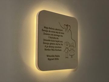 Подвесной ночник с любой гравировкой в ​​подарок ко Дню бабушек и дедушек.