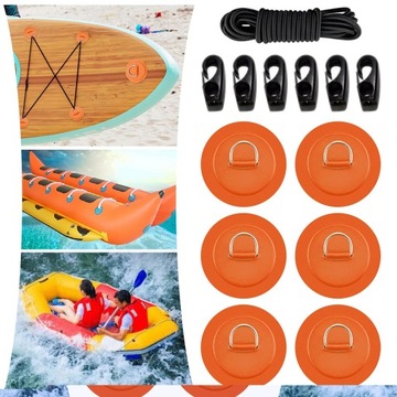 Lomoly Kayak D-образные кольца из нержавеющей стали, ПВХ, 15 см