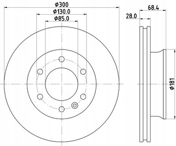 TARCZA HAM MINTEX MDC1771C MERCEDES SPRINTER 309CD