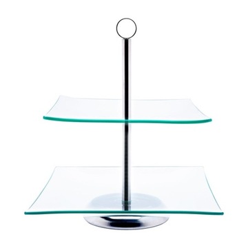 PATERA SZKLANA KWADRATOWA TADAR 2-POZ. 20/24CM