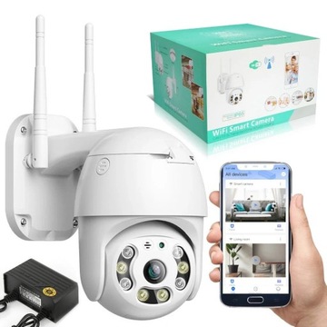 KAMERA ZEWNĘTRZNA WIFI OBROTOWA FULL HD 4x ZOOM 360