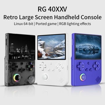 Игровая консоль RG40XX V в стиле ретро с RGB-подсветкой, 4,0-дюймовым IPS-экраном, 64 ГБ