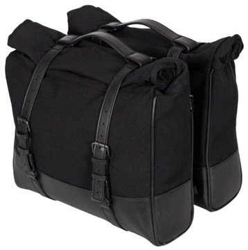 LOUIS CANVAS Sakwy Boczne Motocyklowe Czarne Chopper 2x10 L
