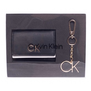 CALVIN KLEIN ZESTAW PORTFEL+BRELOK PREZENT BLACK