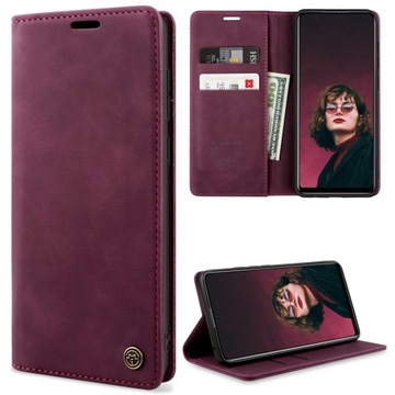 Etui z klapką Caseme do Google Pixel 6 czerwony YIRSUR N270