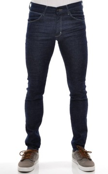 WRANGLER spodnie SKINNY jeans navy BRYSON_ W26 L30