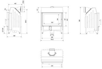 Wkład Kominkowy Kominek Zibi 11 kW Deco Ekoprojekt