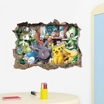 Наклейки POKEMON GO Pikachu аниме Pokemon Diamond и Pearl для стены шкафа