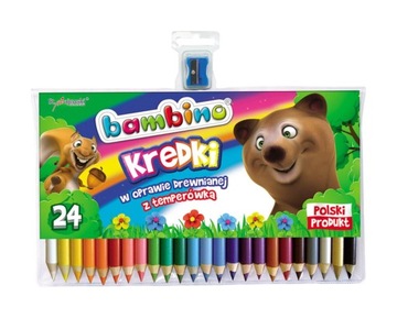 Карандашные мелки 24 цвета BAMBINO Толстые