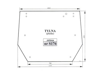 SZYBA TYLNA MASSEY FERGUSON VALTRA 33118300 V33118
