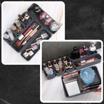 8x ЯЩИК-ОРГАНИЗАТОР ВСТАВКА НАСТОЛЬНЫЙ ШКАФ КОНТЕЙНЕР ДЛЯ СТОЛОВЫХ ПРИБОРОВ