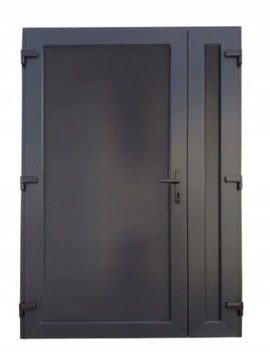 DRZWI ZEWNĘTRZNE PCV DWUSKRZYDŁOWE ANTRACYT NA WYMIAR