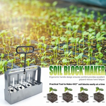 Ручная машина для блокировки почвы Quad Soil Blocker Argent