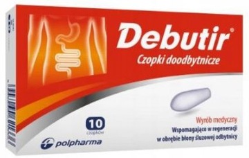 Debutir Czopki doodbytnicze 10 sztuk