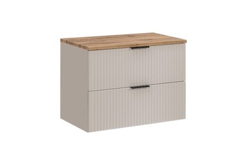 Szafka łazienkowa wisząca z blatem pod umywalkę 80 cm kaszmirowa,szuflady