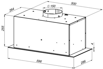 ВСТРАИВАЕМАЯ ВЫТЯЖКА ЧЕРНЫЙ ТИТАН INSERT 2 400L 60 MAAN