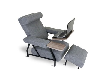 FOTEL DO LAPTOPA APOLLO Z WYJMOWANYMI PULPITAMI