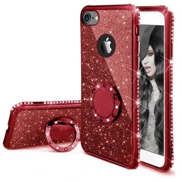 ETUI BROKAT DO IPHONE 7 8 SE 2020 RING CASE+SZKŁO