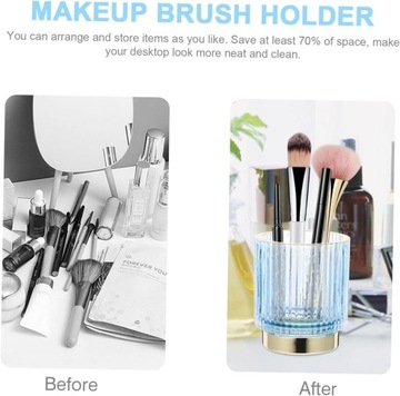 Стеклянный держатель для кистей для макияжа, подставки-органайзеры, коробки для макияжа