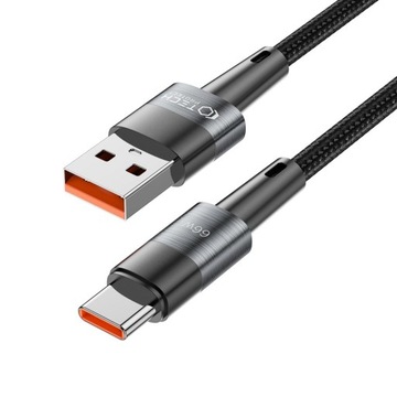WYTRZYMAŁY KABEL 100CM USB-C TYPE-C PD-66W 6A - SUPER SZYBKI / WZMOCNIONY