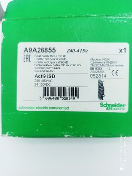 SCHNEIDER A9A26855 STYK ISD 20-415V IC60