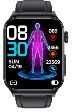 SMARTBAND BAND SMARTWATCH ZEGAREK OPASKA SMART AMOLED WATCH CZARNY MĘSKI