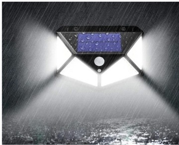 СОЛНЕЧНАЯ ЛАМПА 100 LED С ДАТЧИКОМ ДВИЖЕНИЯ, САДОВЫЙ ФАСАД