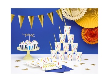 Гирлянда с флажками - золото, 215 см.