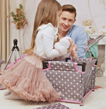 Коляска для куклы 3 в 1 НАБОР XXL - СУМКА-ПЕРЕНАЛАЛЬНАЯ КРОВАТЬ